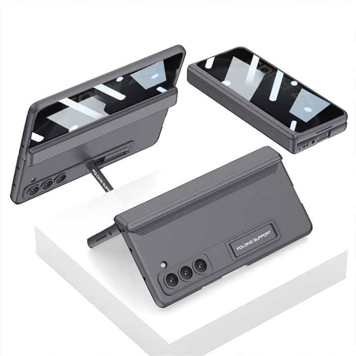GKK - GKK Galaxy Z Fold 5 Mobilskal Kickstand med Privacy Skärmskydd