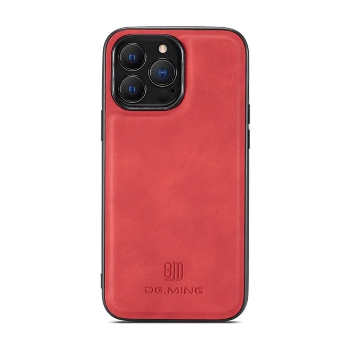 DG.MING - DG.MING iPhone 16 Pro Max Mobilskal Hybrid Läder - Röd