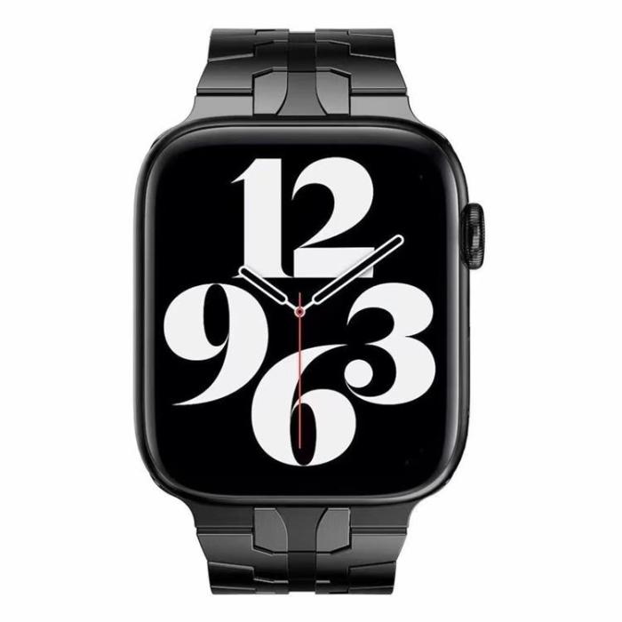 A-One Brand - Apple Watch 2/3/4/5/6/7/SE (42/44/45/49mm) Armband Race Stainless Steel - Svart
