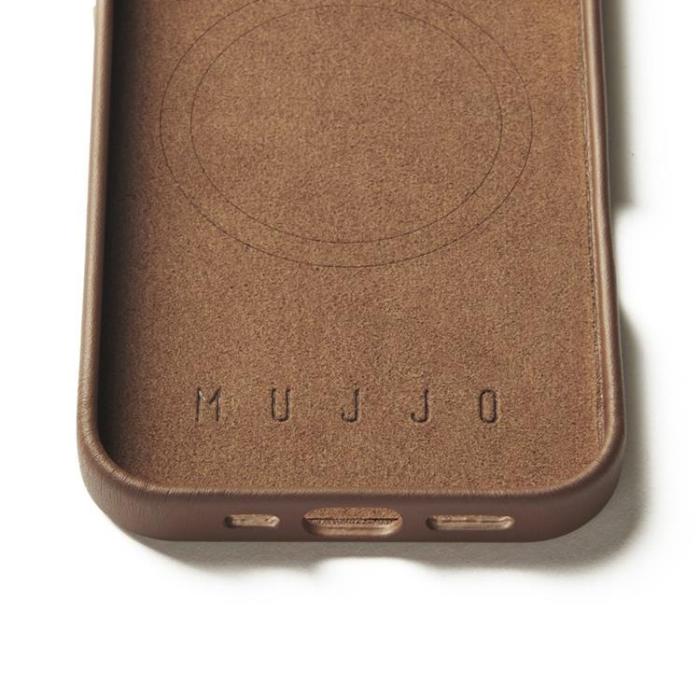 Mujjo - Mujjo iPhone 16 Pro Mobilskal MagSafe Läder - Tan