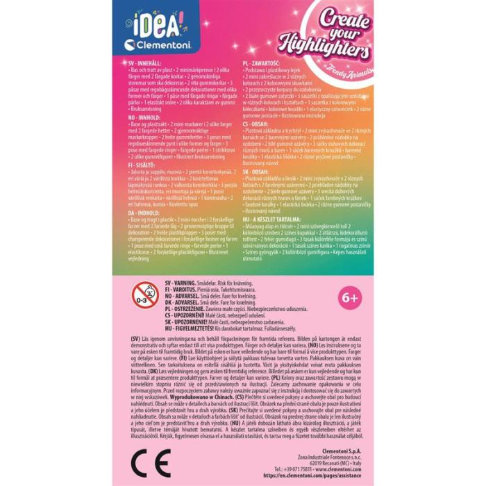 CLEMENTONI - CLEMENTONI Small Highlighter Lab Trendy Animals