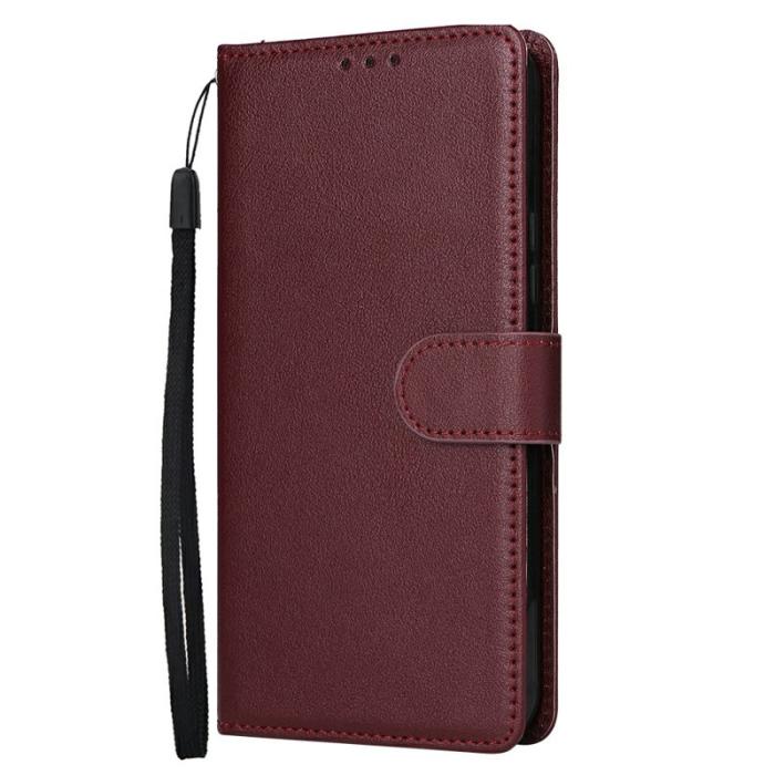 OEM - Plånboksfodral för Samsung Galaxy S26 Plus Konstläder Kickstand - Vinröd