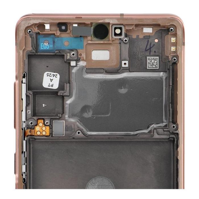 SpareParts - Galaxy S20 FE 4G/5G Skärm med LCD-display Service Pack Orange