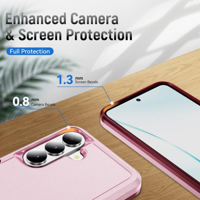 OEM - Mobilskal för Samsung Galaxy S26 Plus PC + TPU Militärklass - Rosa