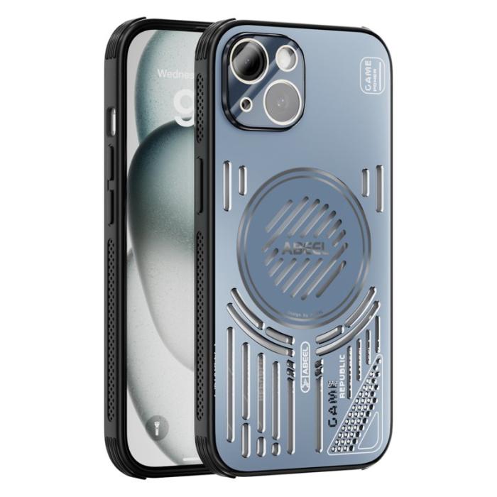 ABEEL - ABEEL iPhone 14 Magnetiskt Fodral Aluminium + PC + TPU - Blå
