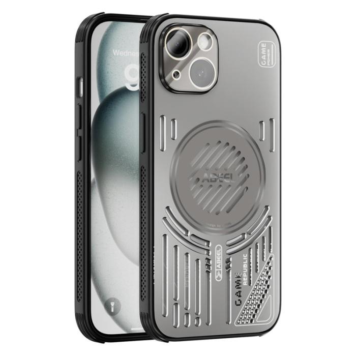 ABEEL - ABEEL iPhone 14 Magnetiskt Fodral Aluminium + PC + TPU - Grå