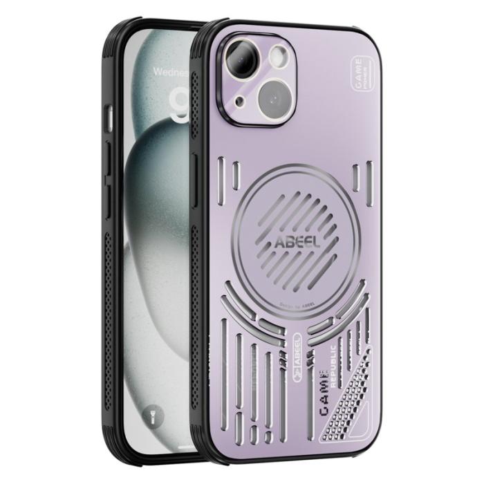 ABEEL - ABEEL iPhone 14 Magnetiskt Fodral Aluminium + TPU - Lila