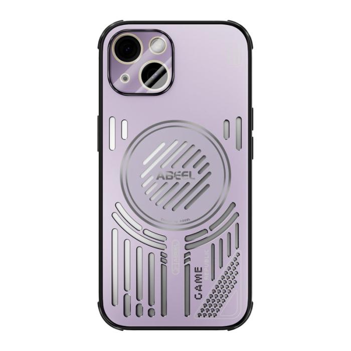 ABEEL - ABEEL iPhone 14 Magnetiskt Fodral Aluminium + TPU - Lila
