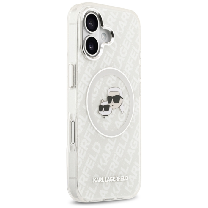 KARL LAGERFELD - Karl Lagerfeld iPhone 17 Mobilskal Magsafe Glitter Karl Och Choupette Heads