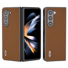 ABEEL - ABEEL Samsung Galaxy Z Fold6 Fodral Kolfiberstruktur Ljusbrun