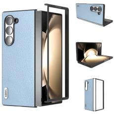 ABEEL - ABEEL Samsung Galaxy Z Fold6 Pl&aring;nboksfodral &Auml;kta L&auml;der Bl&aring;