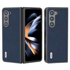 ABEEL - ABEEL Samsung Galaxy Z Fold6 Pl&aring;nboksfodral &Auml;kta L&auml;der Bl&aring;