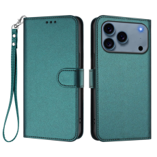 A-One Brand - iPhone 17 Pro Max Plånboksfodral Läder med Handledsrem - Grön