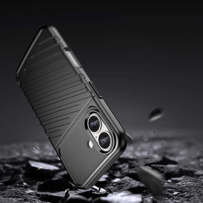 OEM - iPhone 16 Plus Mobilskal Silikon Thunder - Svart