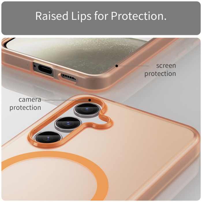 A-One Brand - Galaxy S25 Plus/S24 Plus Mobilskal MagSafe Frost - Orange