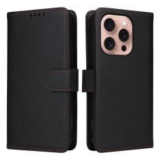 BETOPNICE - BETOPNICE iPhone 16 Pro Pl&aring;nboksfodral - Detachable Konstl&auml;der- Svart