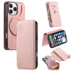 CASENEO - CASENEO iPhone 16 Pro Max Pl&aring;nboksfodral Konstl&auml;der - Rosa