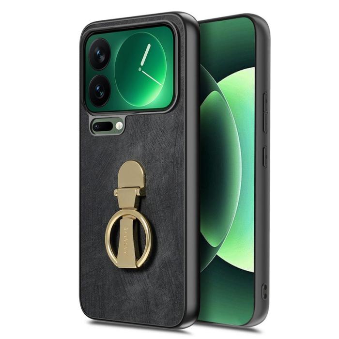 CASENEO - CASENEO Xiaomi 17 Pro Fodral Retro Konstläder - Svart