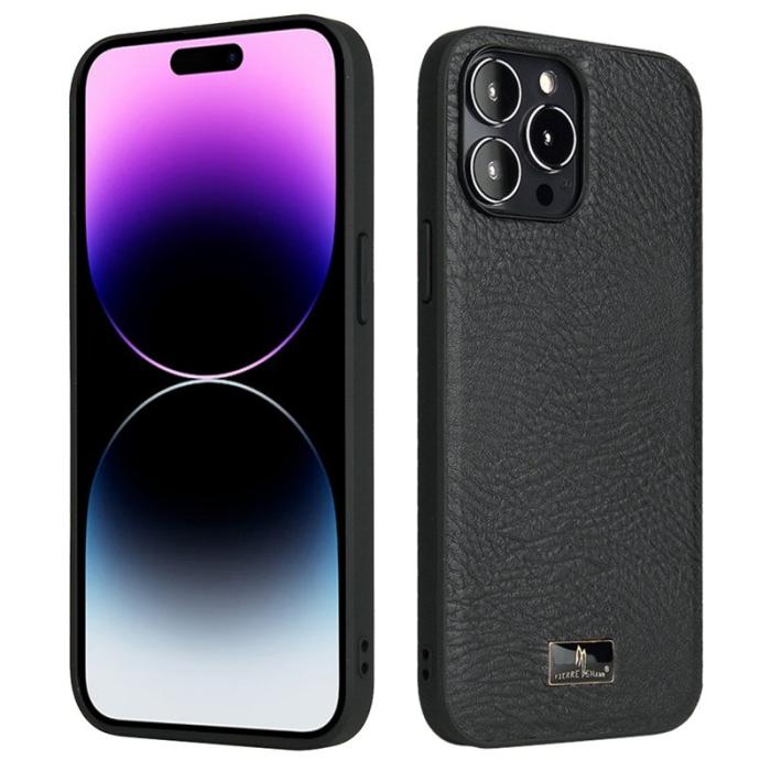 FIERRE SHANN - FIERRE SHANN iPhone 14 Pro Max Fodral KonstLäder - Elefantmönster