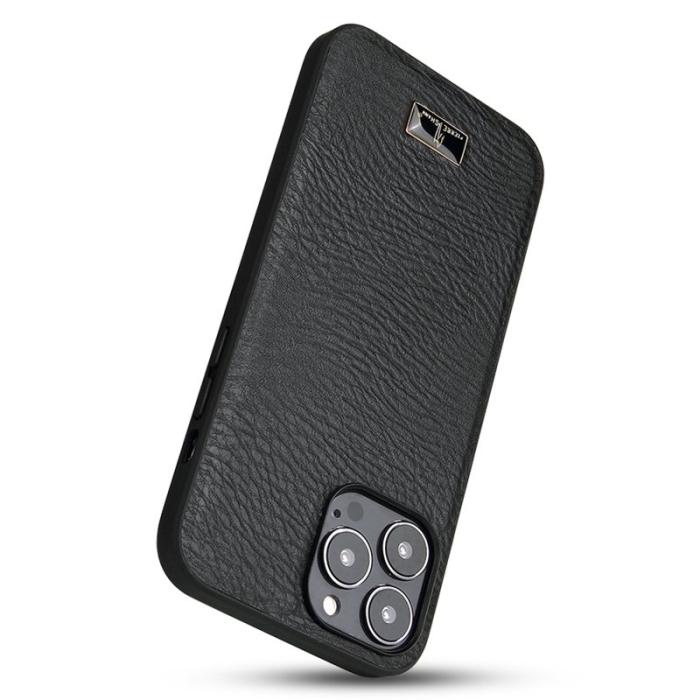 FIERRE SHANN - FIERRE SHANN iPhone 14 Pro Max Fodral KonstLäder - Elefantmönster