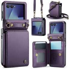 Caseme - CASEME Galaxy Z Flip 7 Plånboksfodral RFID Blocking C22 - Lila