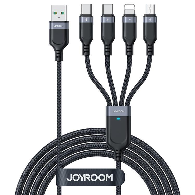 Joyroom 4in1 USB-A till USB-C Lightning microUSB kabel 1.2m | 3541 | AlltMobil