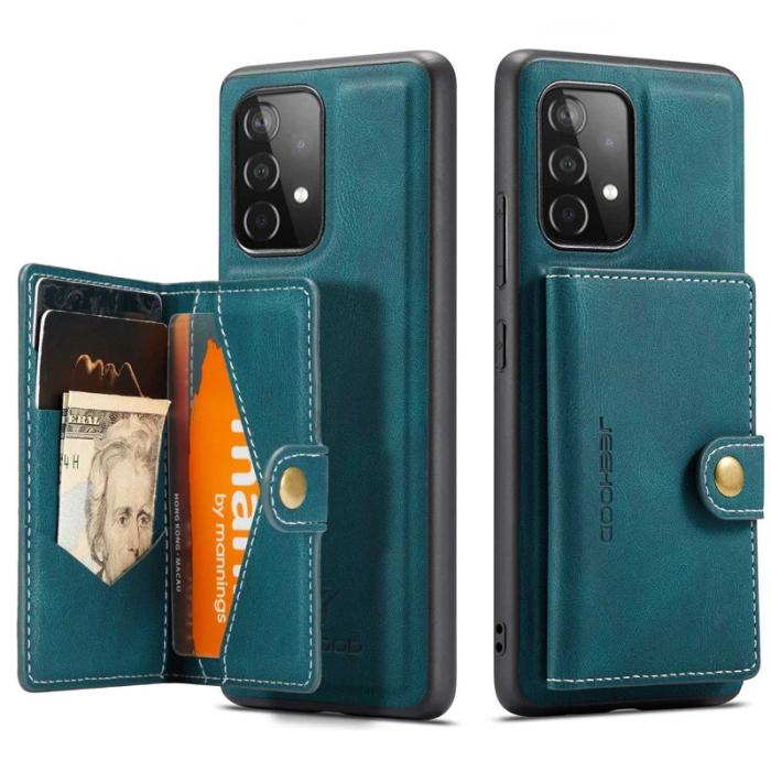 JEEHOOD - JEEHOOD Samsung Galaxy A32 5G/M32 5G Konstläder Plånboksfodral Grön