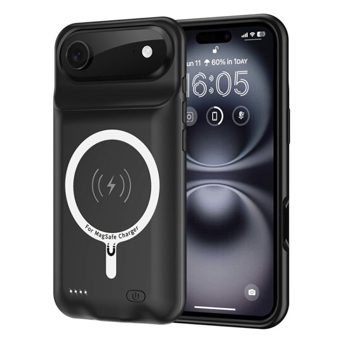 A-One Brand - iPhone 17 Air Batteriskal Magafe 6000mAh - Svart