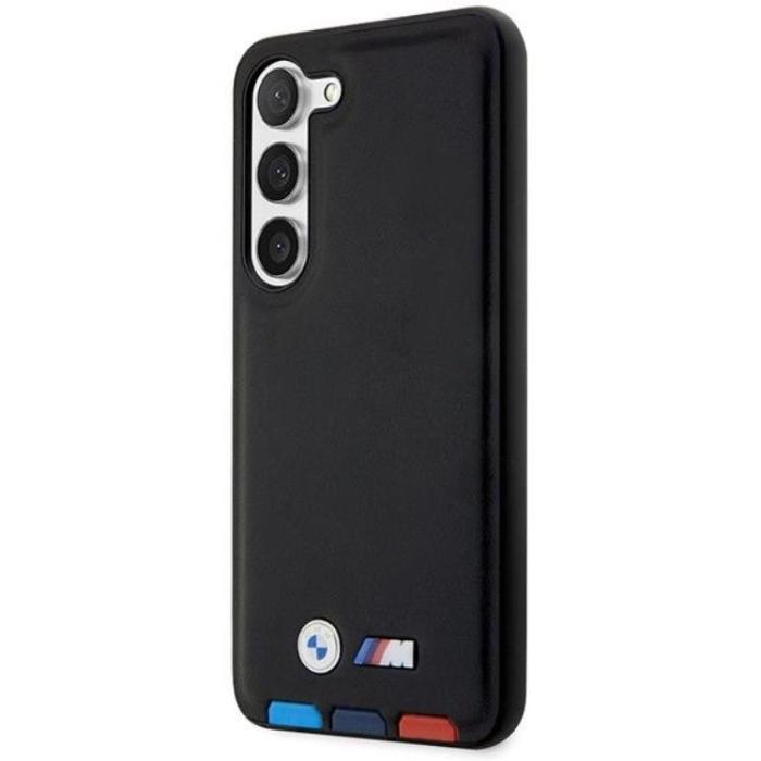 BMW - BMW Galaxy S23 Plus Skal Läder Stamp Tricolor - Svart