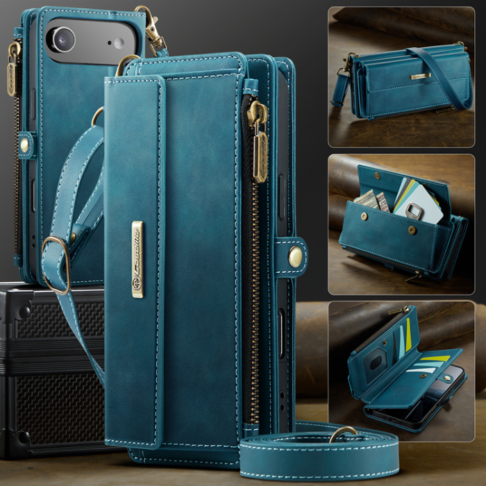 Caseme - CASEME iPhone Air Plånboksfodral Zipper RFID C39 - Grön