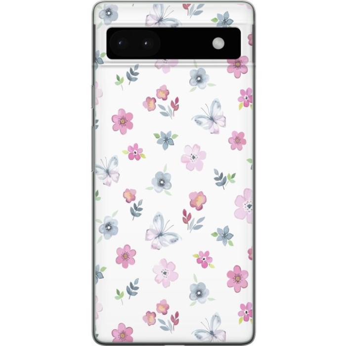 iSecrets - Mobilskal till Google Pixel 6a med Blommor och fjärillar
