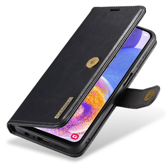 DG.MING - DG.MING Galaxy A14 5G/4G Plånboksfodral Äkta Läder 2-i-1 - Svart