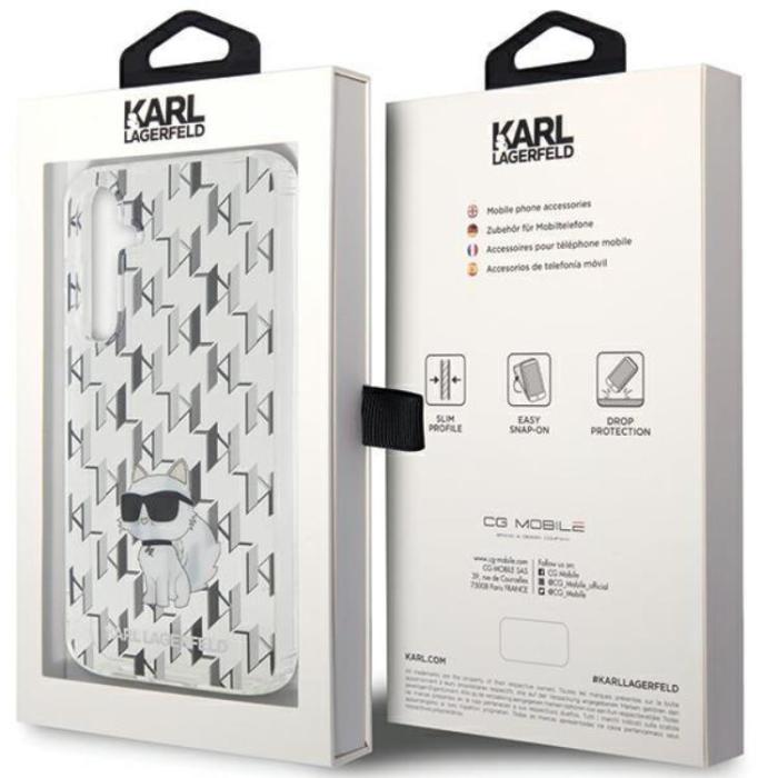 KARL LAGERFELD - Karl Lagerfeld Galaxy S23 FE Mobilskal Monogram Choupette - Transaprent