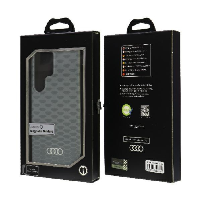 Audi - Audi Galaxy S24 Ultra Mobilskal Magsafe Stitching Pattern - Grå