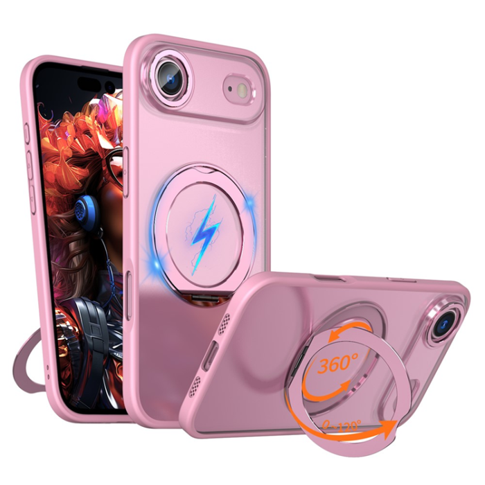 A-One Brand - iPhone Air Mobilskal MagSafe TPU + Acrylic Kickstand - Rosa