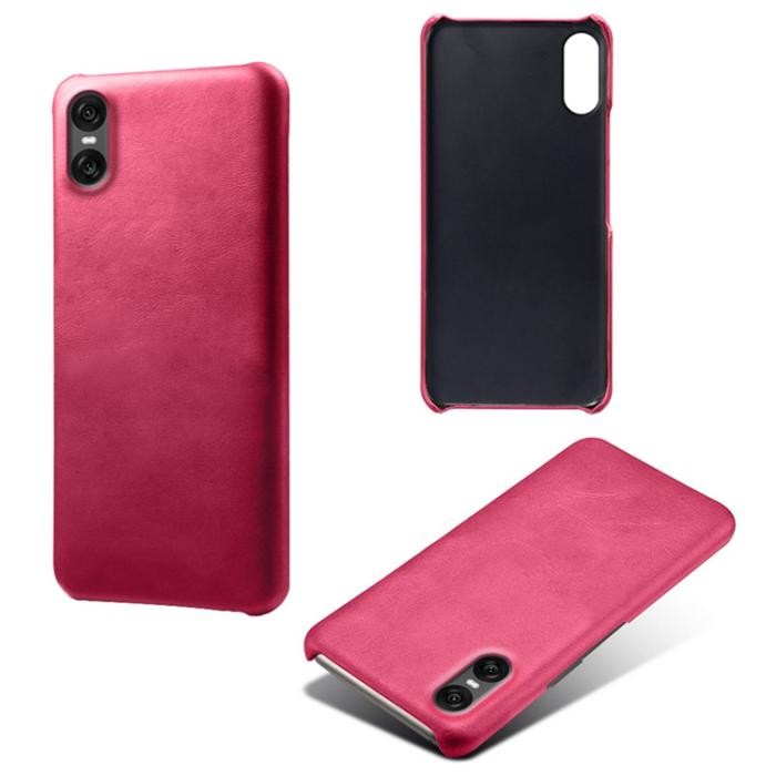 A-One Brand - Sony Xperia 10 VII Mobilskal Calfskin Texture PU-Läder - Rosa