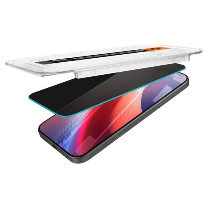 Spigen - [2-Pack] Spigen iPhone 16 Pro Max Skärmskydd Härdat glas TR. EZ Fit Privacy