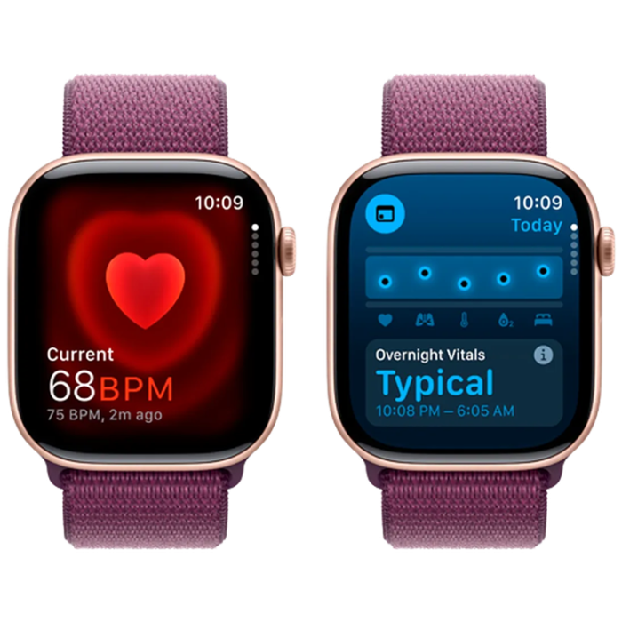 Apple - Apple Watch Series 10 46mm (GPS) Gold (Nylon Band Lila)