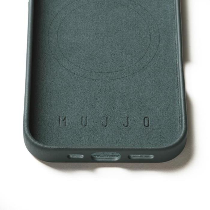 Mujjo - Mujjo iPhone 16 Pro Mobilskal MagSafe Läder - Livid Grön