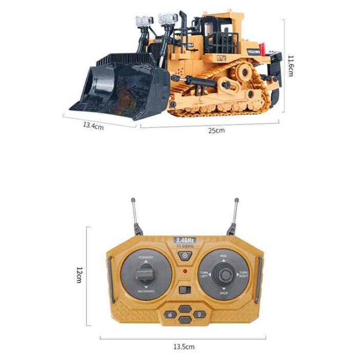 OEM - 2.4G RC Byggfordon Bandgående Bulldozer 3 kg Lastkapacitet för Barn (Ålder 4+)