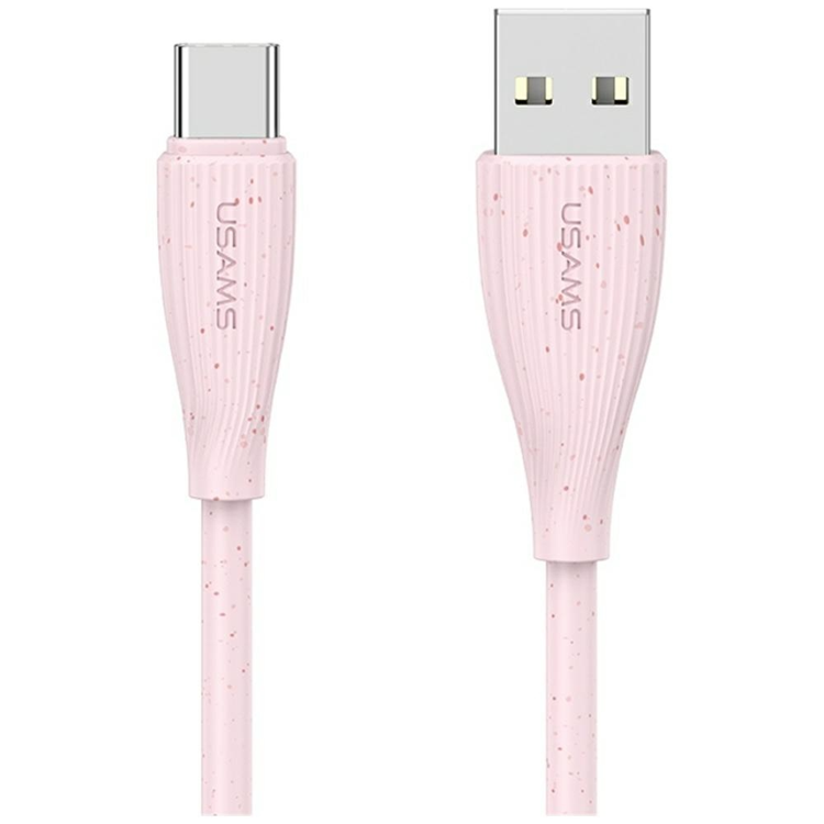 Usams USB-A till USB-C Kabel 1m Green Series - Rosa | 3541 | AlltMobil