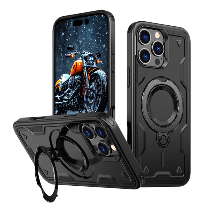 OEM - iPhone 16 Pro Mobilskal MagSafe Hybrid Armor Trendy - Svart