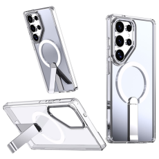 A-One Brand - Galaxy S25 Ultra Mobilskal MagSafe Kickstativ Acrylic - Clear