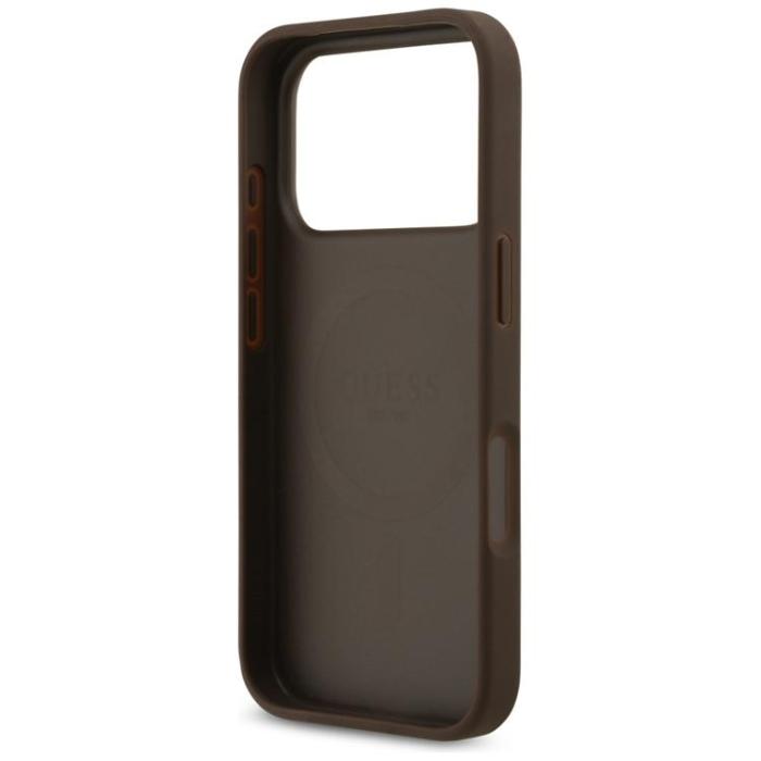 Guess - Guess iPhone 17 Pro Mobilskal MagSafe 4G Circle Classic Logo - Brun