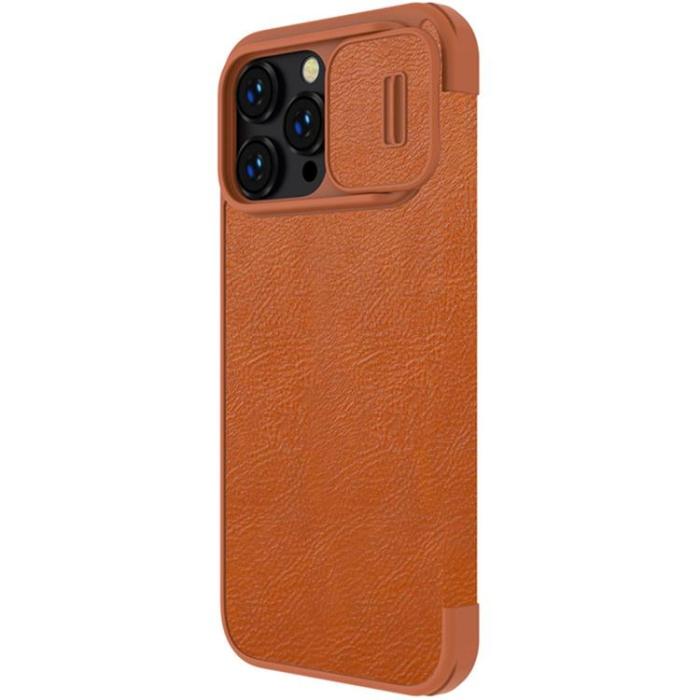 Nillkin - Nillkin iPhone 14 Pro Plånboksfodral QinPro Läder - Brun