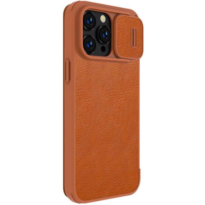 Nillkin - Nillkin iPhone 14 Pro Plånboksfodral QinPro Läder - Brun