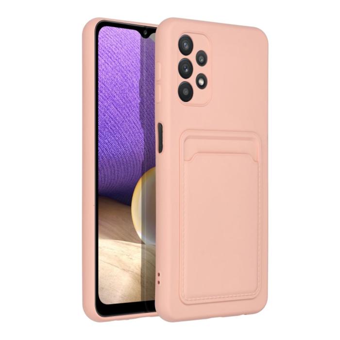 UTGATT1 - Galaxy A32 5G Skal Forcell Korthållare Mjukplast - Rosa