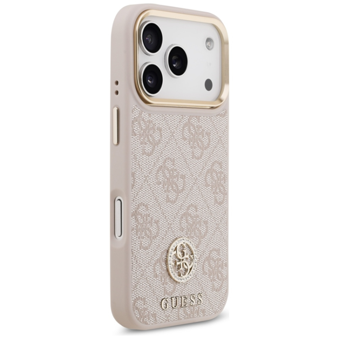 Guess - Guess iPhone 17 Pro Mobilskal Magsafe Strass Logo - Rosa