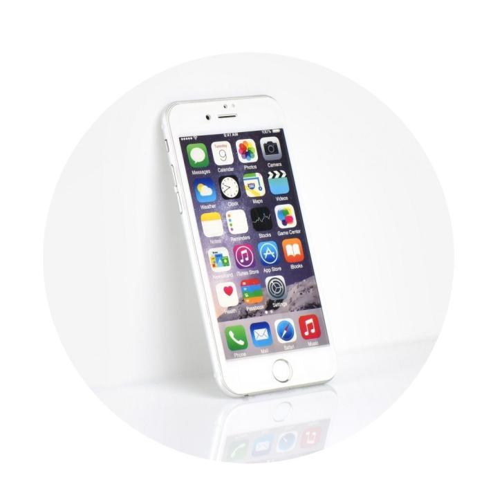 OEM - iPhone 6/6S Skärmskydd av Härdat Glas • Full Glue • Vit
