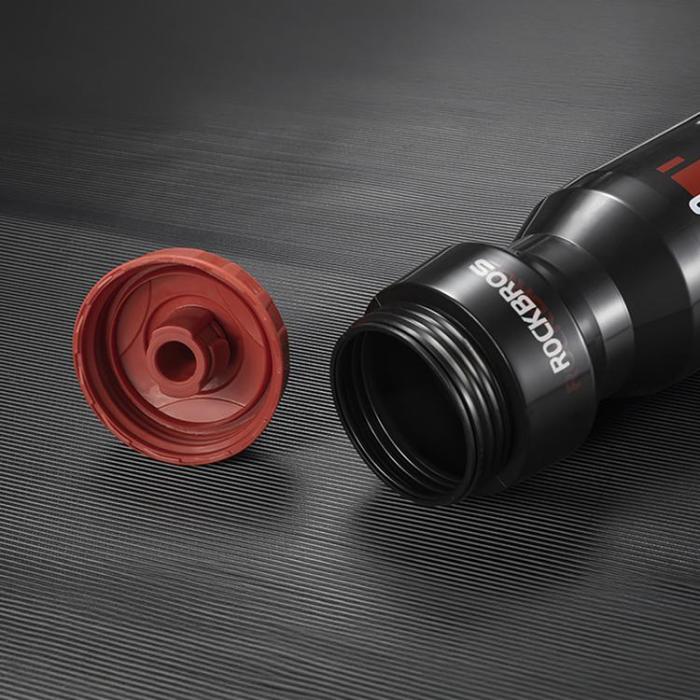 Rockbros - Rockbros Cykelflaska 750 ml - Genomskinlig Svart med Rött Munstycke